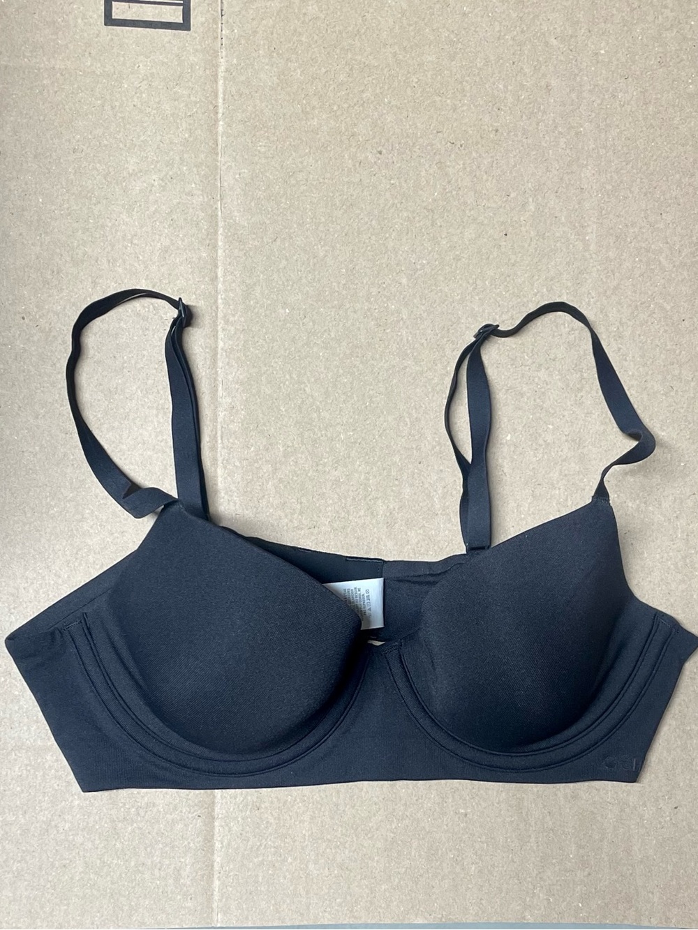 aerie Black Smoothez Seamless Demi Lightly Lined Bra 34A